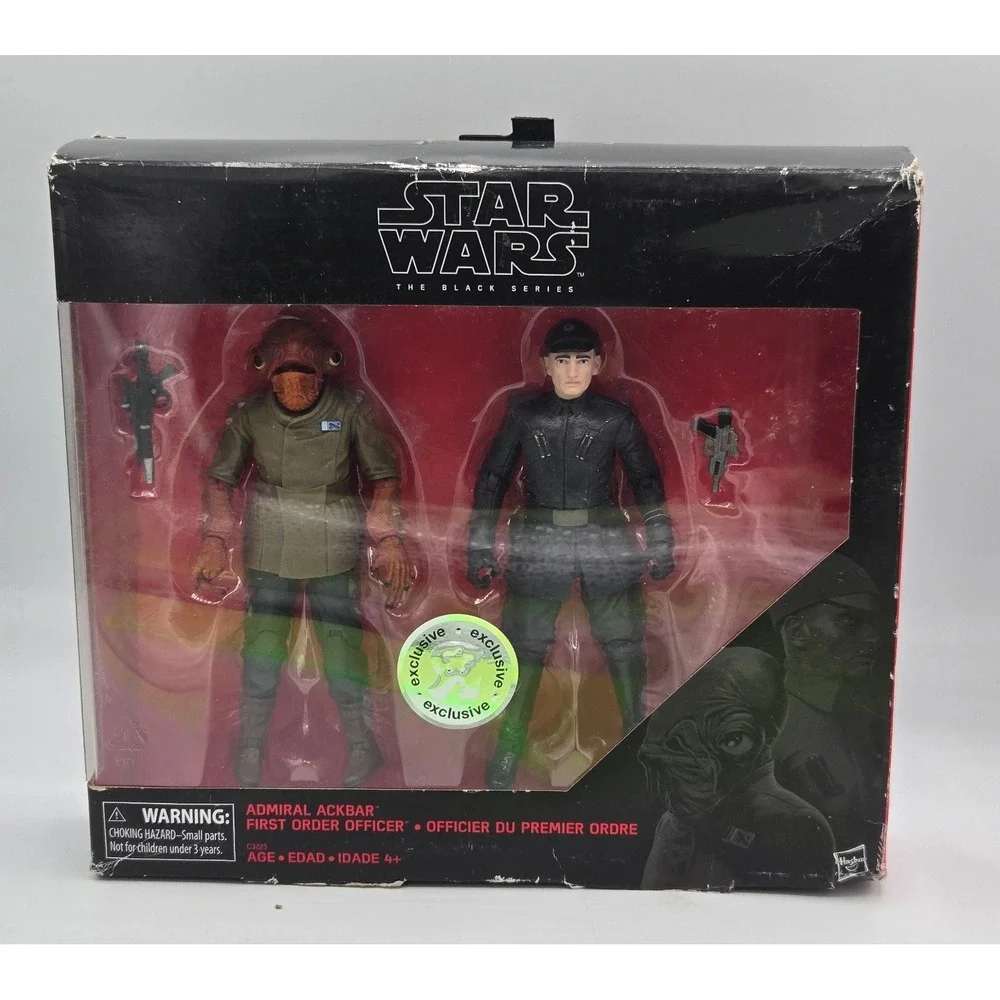 Star Wars The Black Series Admiral Ackbar & First Order Officer Toys 